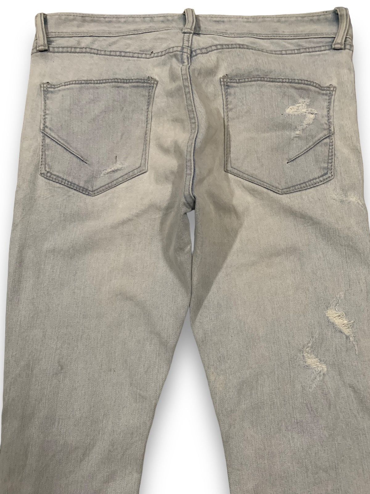 Number (N)ine Japanese Brand Gostar De Fuga Patched Distressed Punk Jeans Size US 31 - 10 Thumbnail