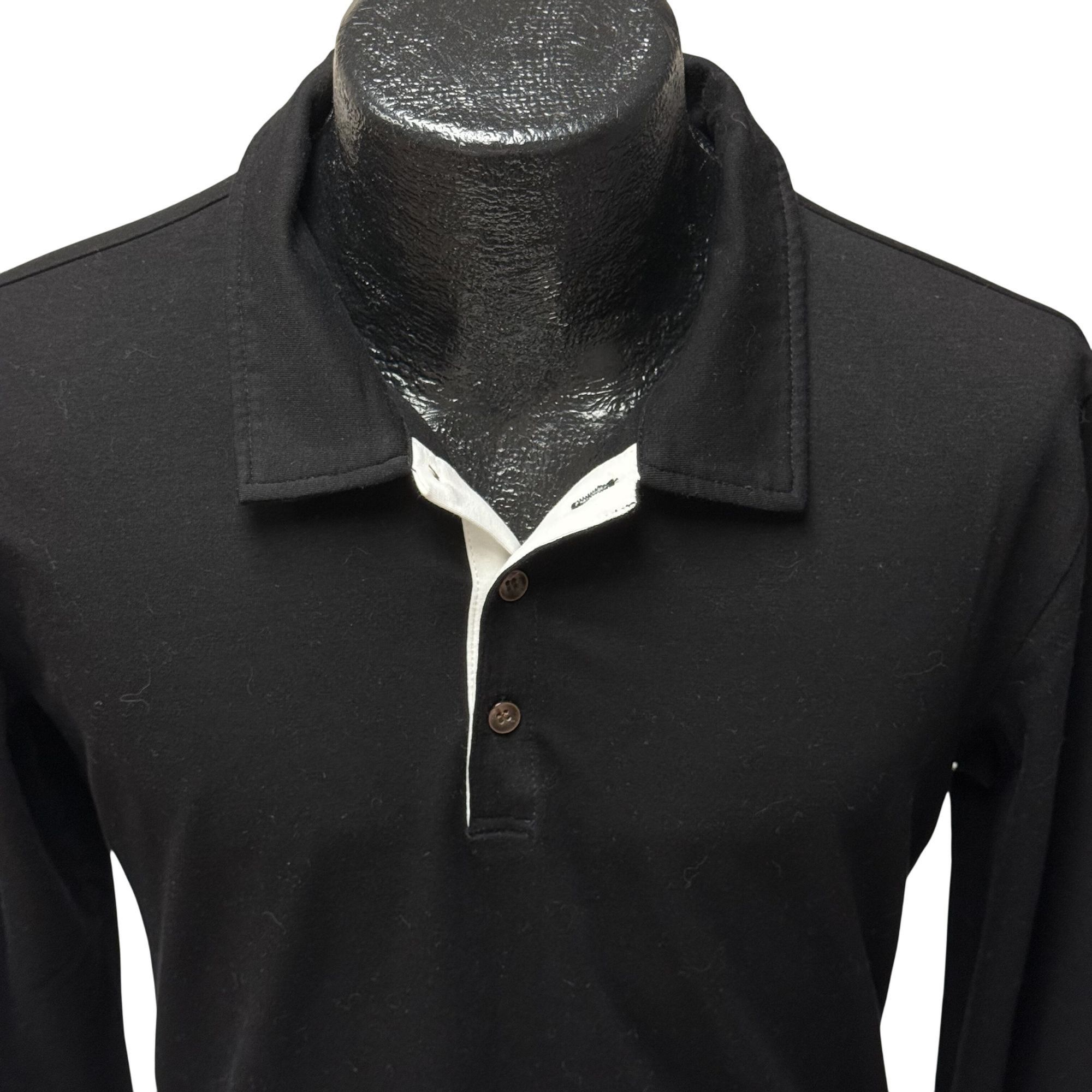 Other Kuyigo Black White POLO Long Sleeve Casual Shirt M Size US M / EU 48-50 / 2 - 2 Thumbnail