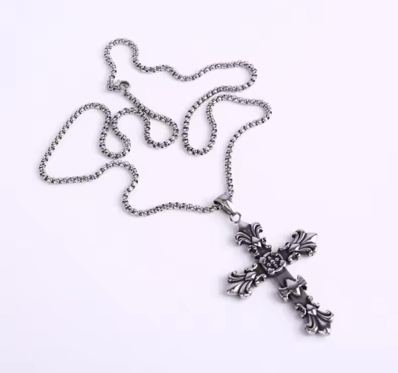 Japanese Brand Y2K 2000s Silver Punk Skater Cross-chain Size ONE SIZE - 4 Thumbnail