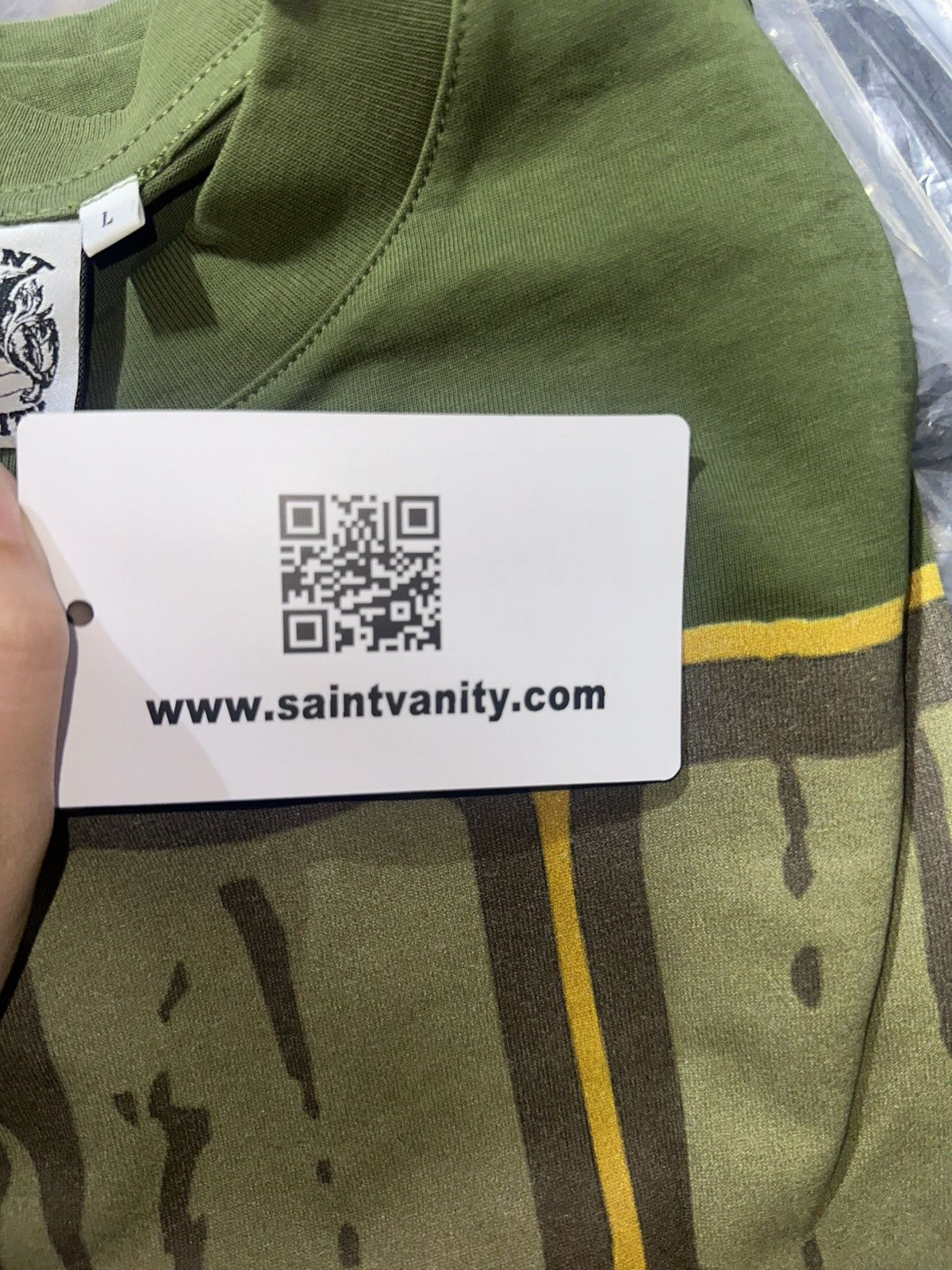 Saint Vanity Saint Vanity "SV" Army Green T-Shirt size XL Size US XL / EU 56 / 4 - 4 Thumbnail