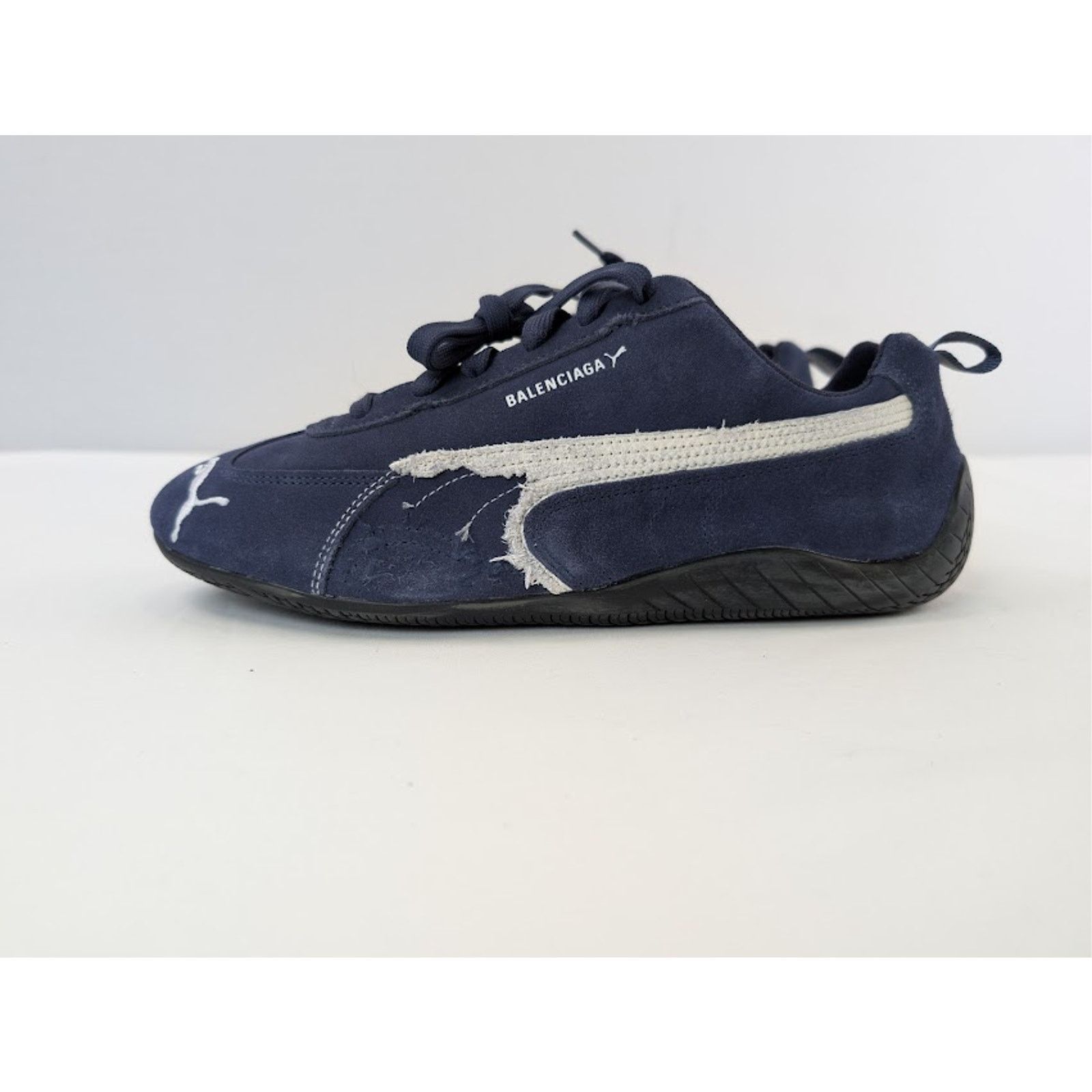 Balenciaga × Puma o1rshd1 Q:2 / Speedcat Destroyed Low Top Sneaker in Navy Size US 11 / EU 44 - 10 Thumbnail