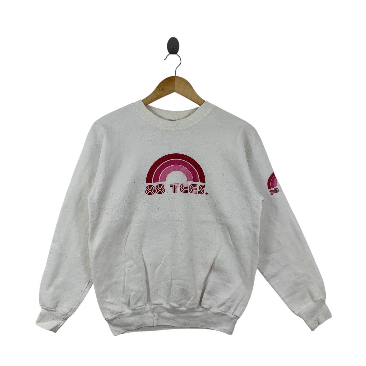 Vintage Vintage 88 TEES HAWAII Rainbow Logo Hanes Sweatshirt Sweater Size S / US 4 / IT 40 - 4 Thumbnail