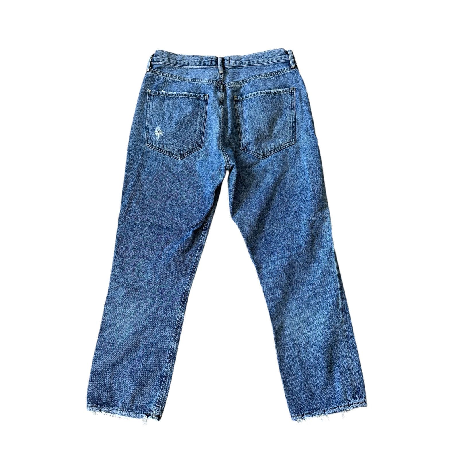 Agolde AGOLDE Riley High Rise Straight Crop Jean Frequency Size 29" - 3 Thumbnail