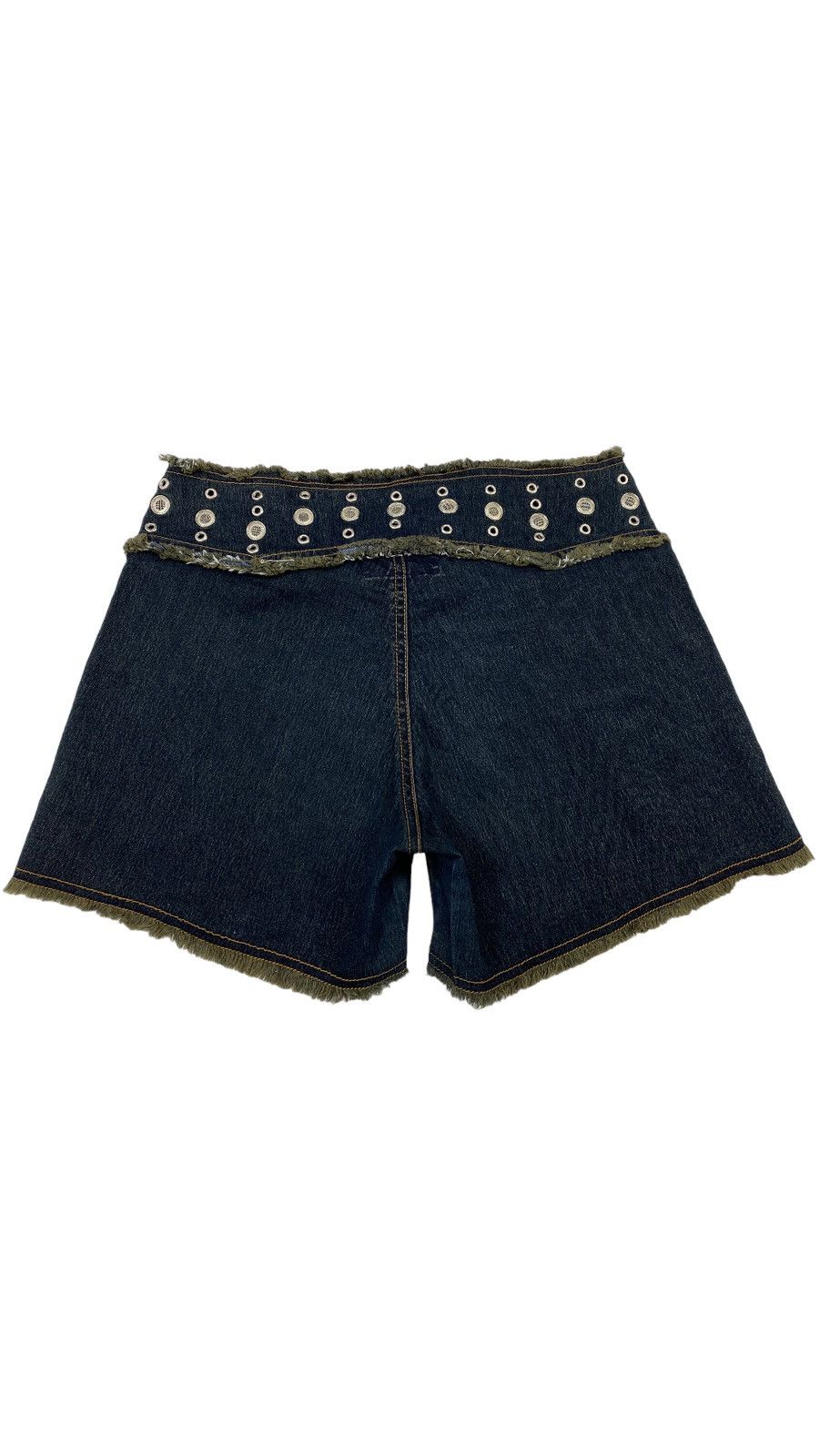 Vintage LASTDROP🔥 Y2K Studded Distressed Style Boho Belt Mini Shorts Size 28" / US 6 / IT 42 - 2 Thumbnail