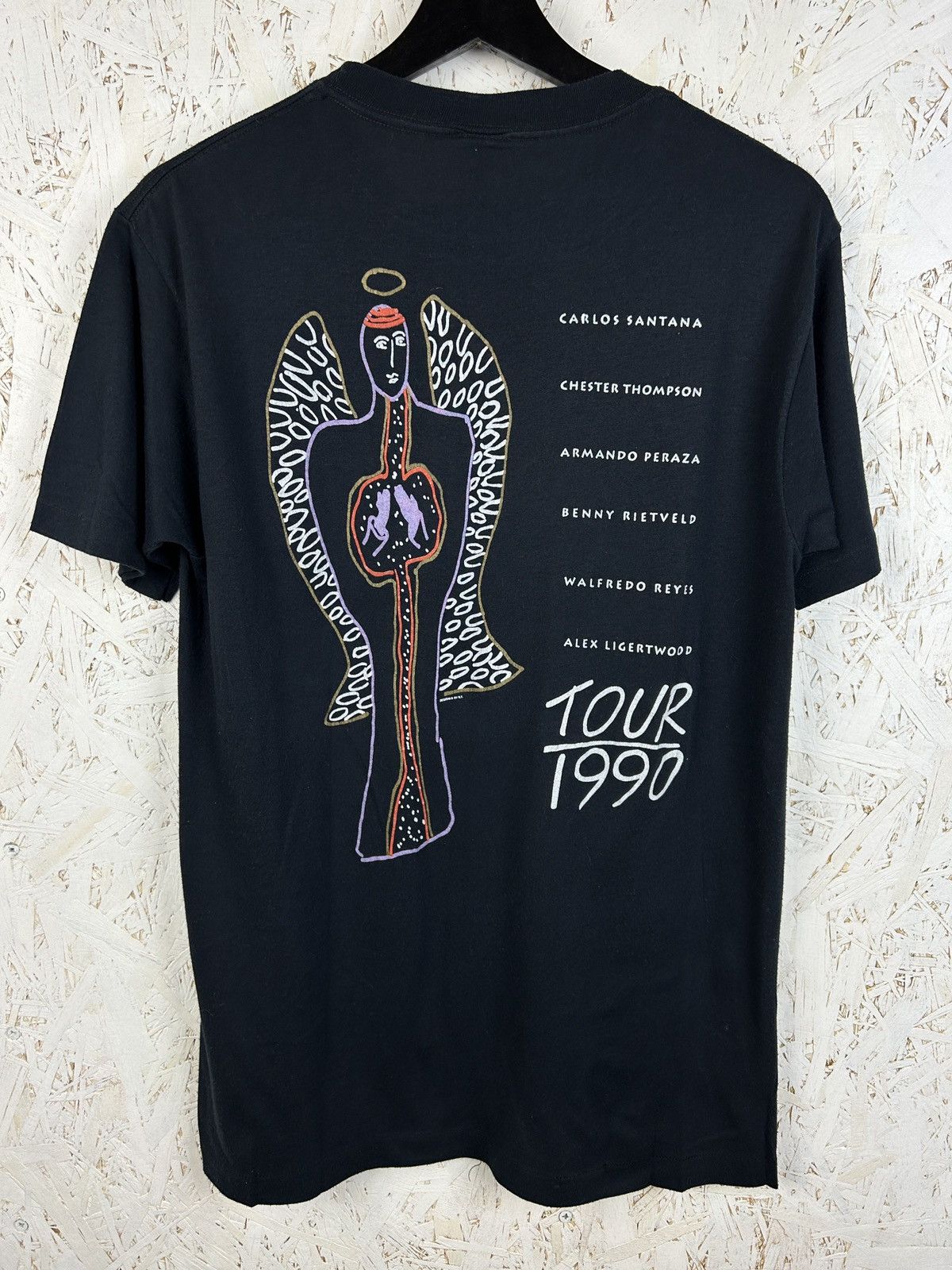 Band Tees 90s Carlos Santana 1990 Tour Single Stitch T-Shirt Size US M / EU 48-50 / 2 - 6 Thumbnail