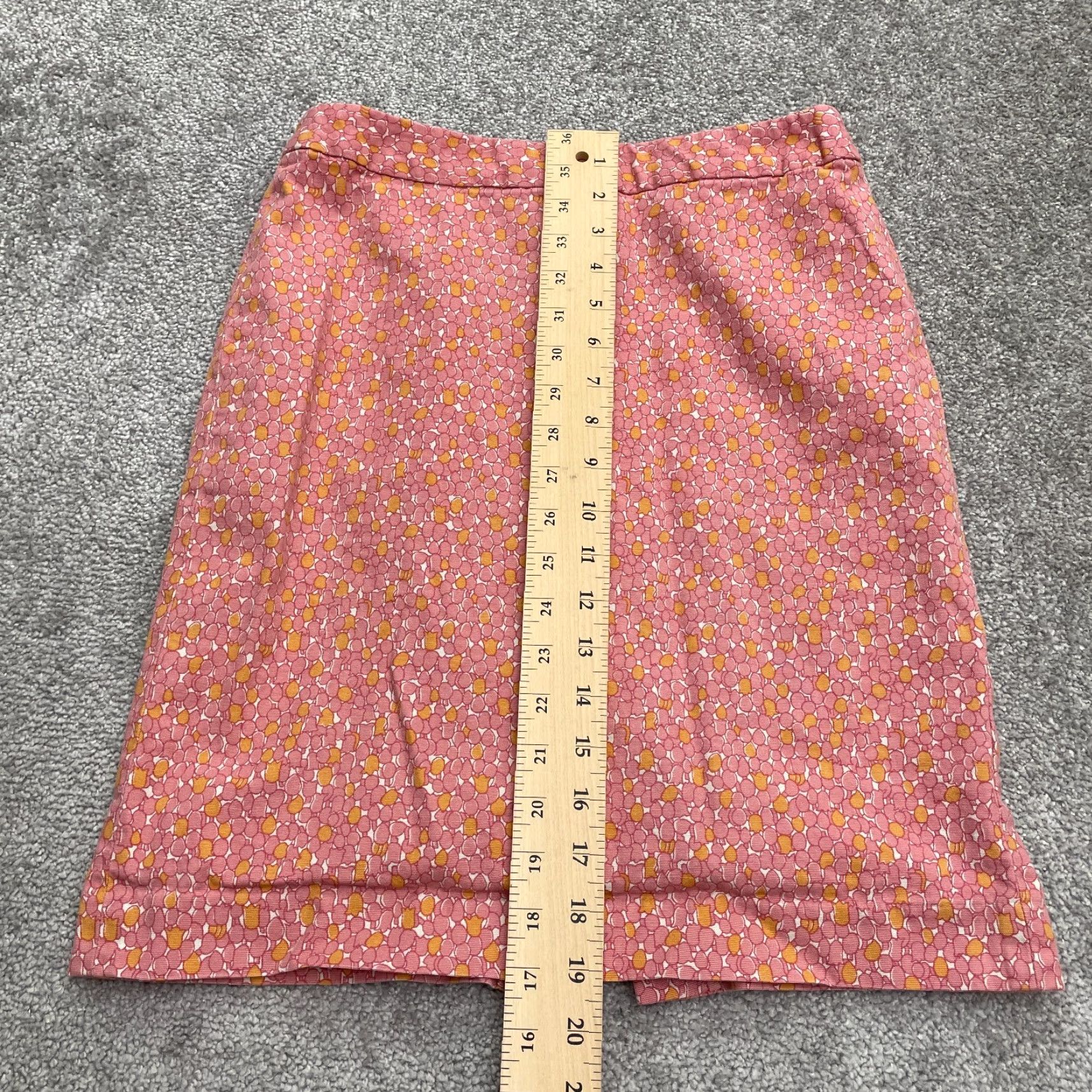 Talbots Talbots Floral Midi Skirt Womens 4P Pink Tulips Casual Lightweight Size 27" / US 4 / IT 40 - 5 Thumbnail