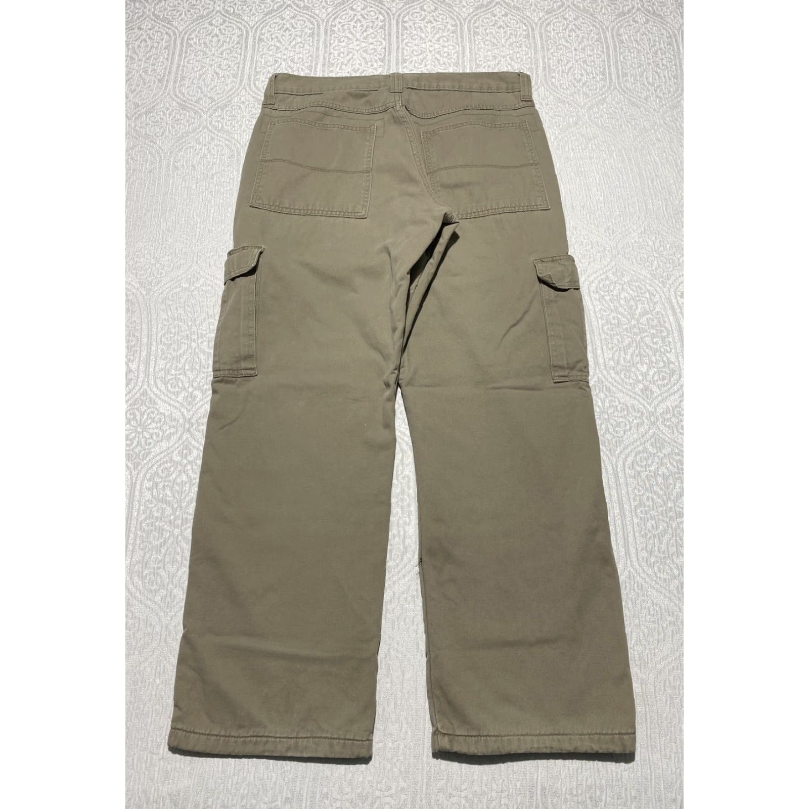Wrangler Wrangler Authentics Pants Mens 32x29 Khaki Fleece Lined Cargo Workwear Size US 32 / EU 48 - 2 Thumbnail