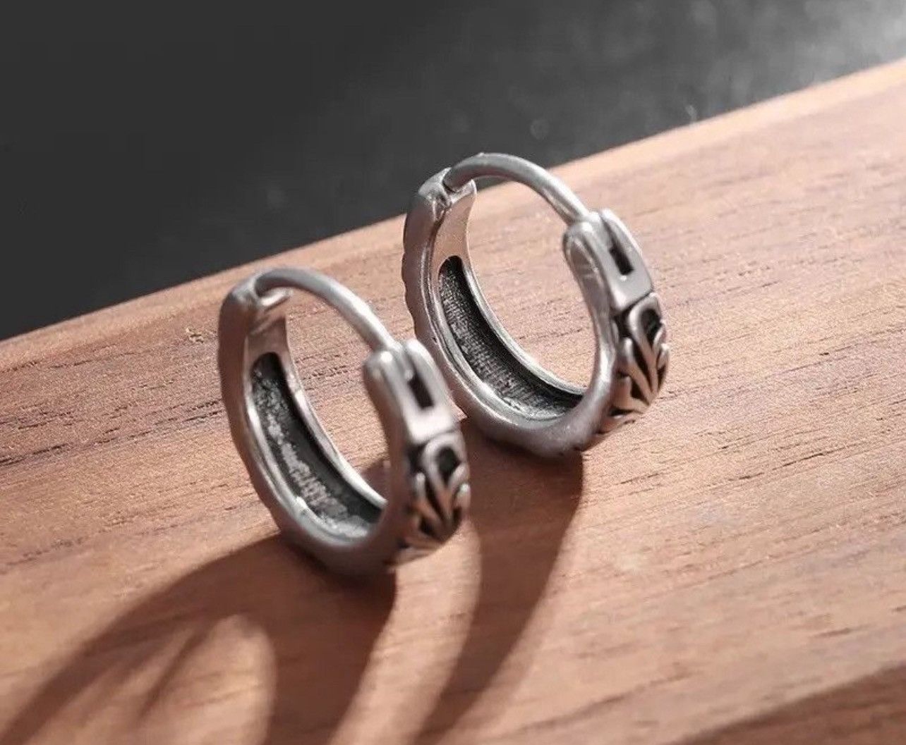 Jewelry Retro Hypoallergenic Hoop Earring (1pairs） Size ONE SIZE - 3 Thumbnail