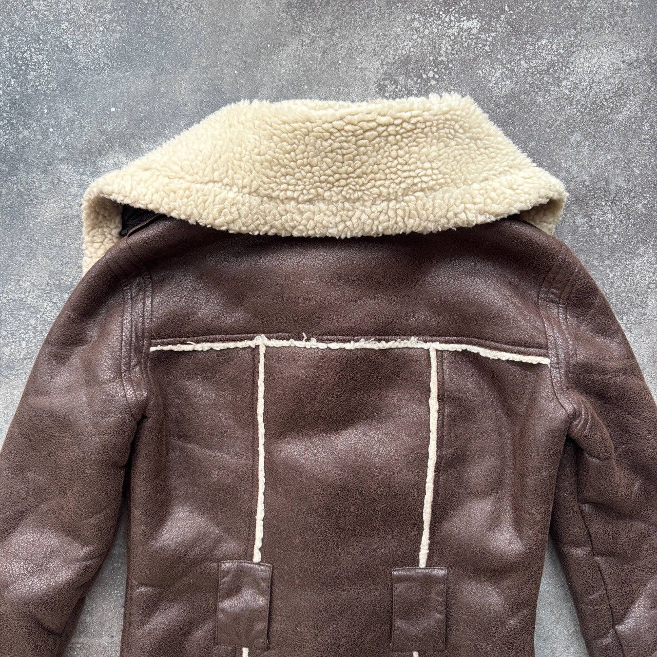 Hysteric Glamour 2000’s Aesthetic Shearling Aviator Cropped Jacket Size XS / US 0-2 / IT 36-38 - 13 Thumbnail