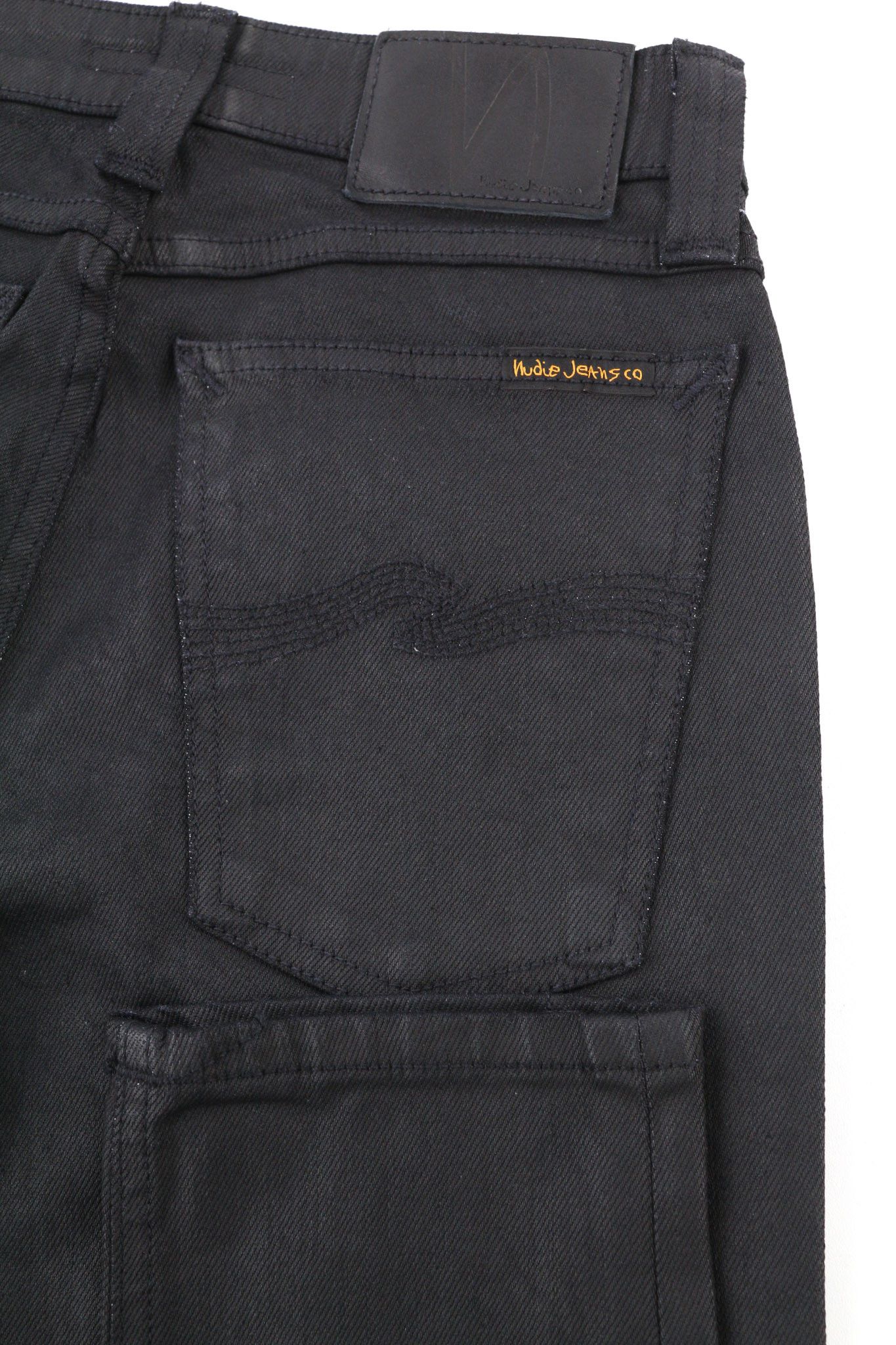 Nudie Jeans SKINNY LIN W26/L32 Black In Black Organic Cotton 80484 Size 26" / US 2 / IT 38 - 5 Thumbnail