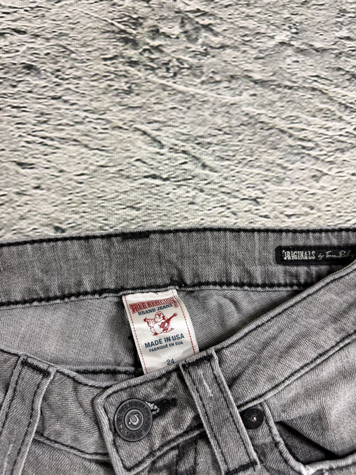 True Religion True Religion jeans grey black thick stitching flared Billy Size 24" / US 00 / IT 34 - 8 Thumbnail