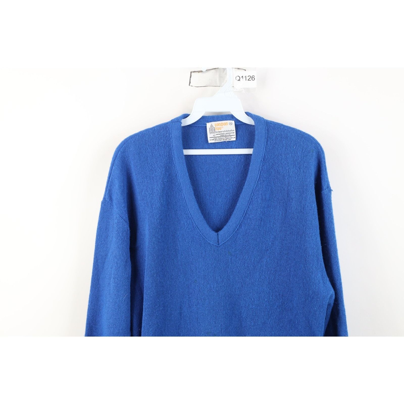 Vintage Vintage 70s Streetwear Blank Knit V-Neck Sweater Size US XL / EU 56 / 4 - 2 Thumbnail