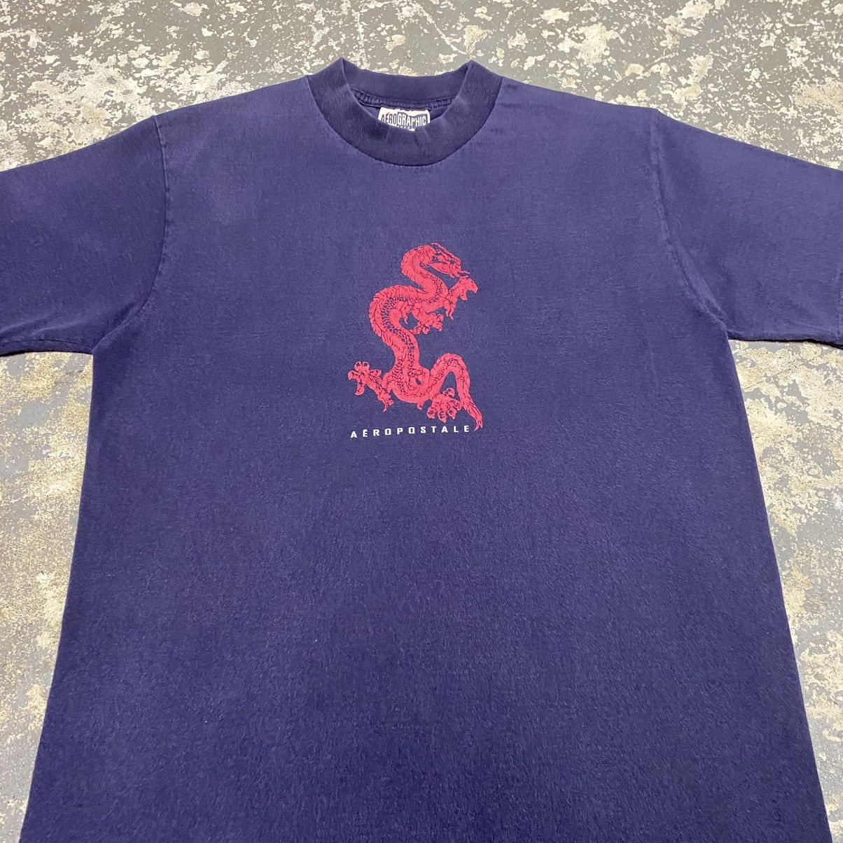 Aeropostale × Grunt Style × Vintage Vintage Aeropostale Dragon Y2K 90s Navy Tshirt Size US M / EU 48-50 / 2 - 8 Thumbnail