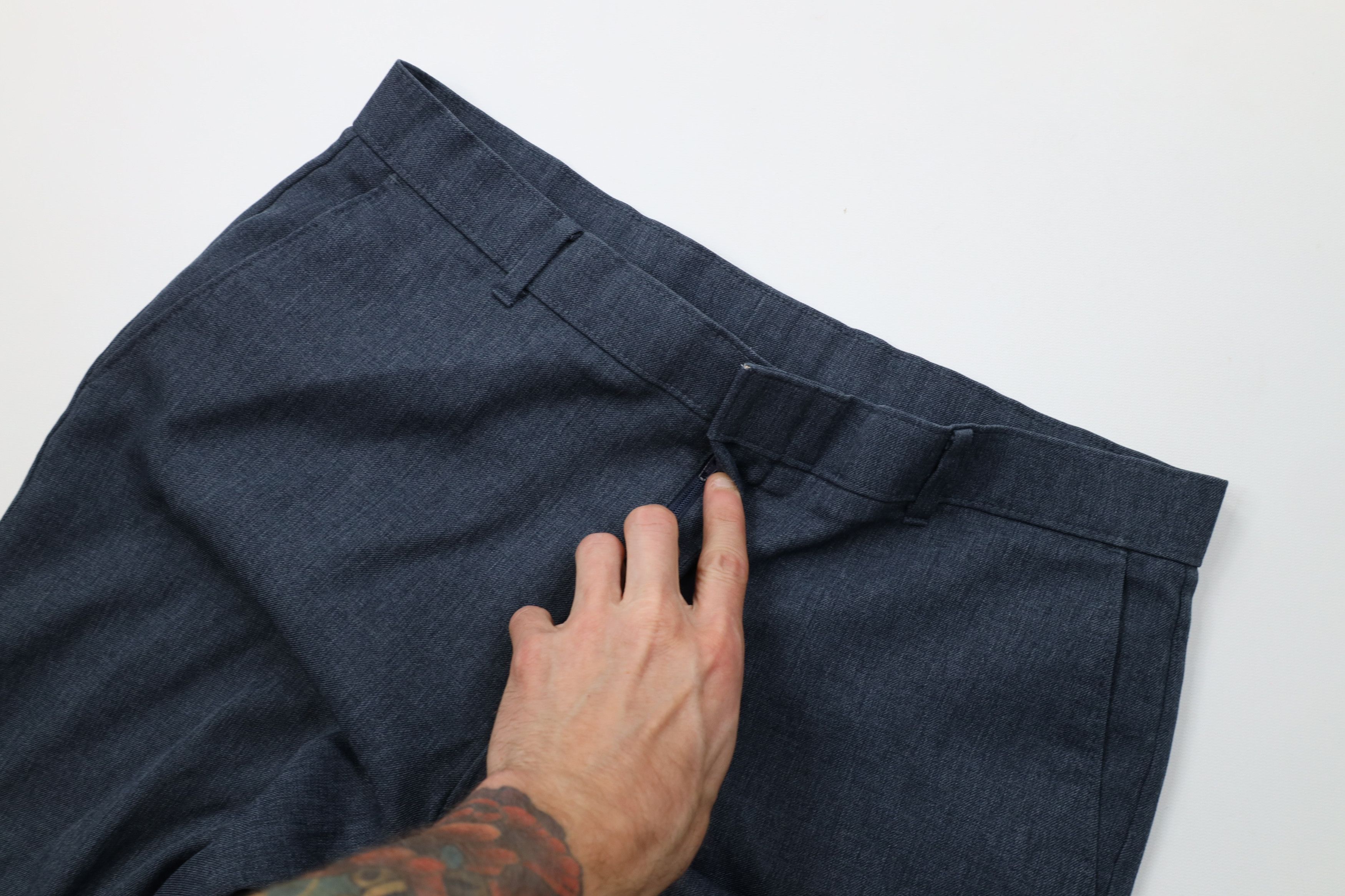 Levi's Vintage 90s Levis Straight Leg Chino Pants Heather Blue USA Size US 36 / EU 52 - 6 Thumbnail