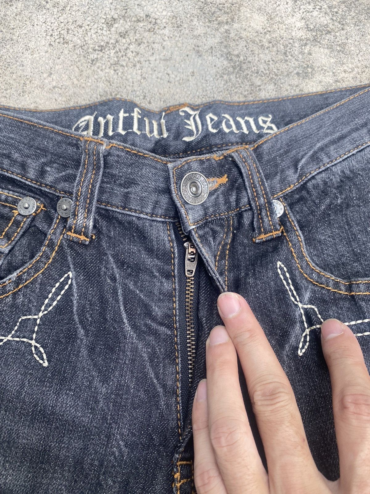 If Six Was Nine × Japanese Brand Flare Jeans Antful Distressed Clawmark Splash Size US 30 / EU 46 - 11 Thumbnail