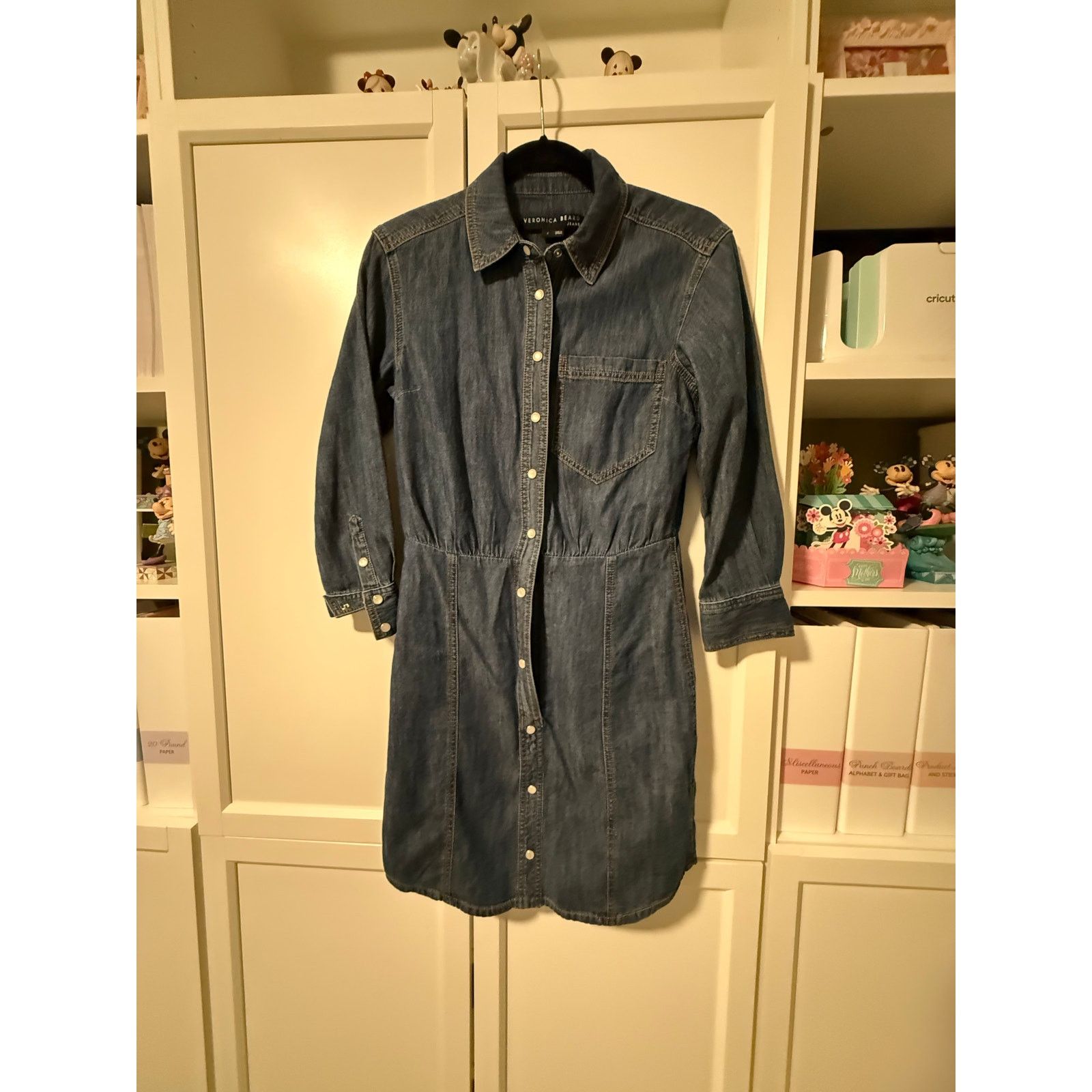 Veronica Beard Veronica Beard Blue Denim Shirt Dress Women Cotton 2 - G005 Size XS / US 0-2 / IT 36-38 - 2 Thumbnail