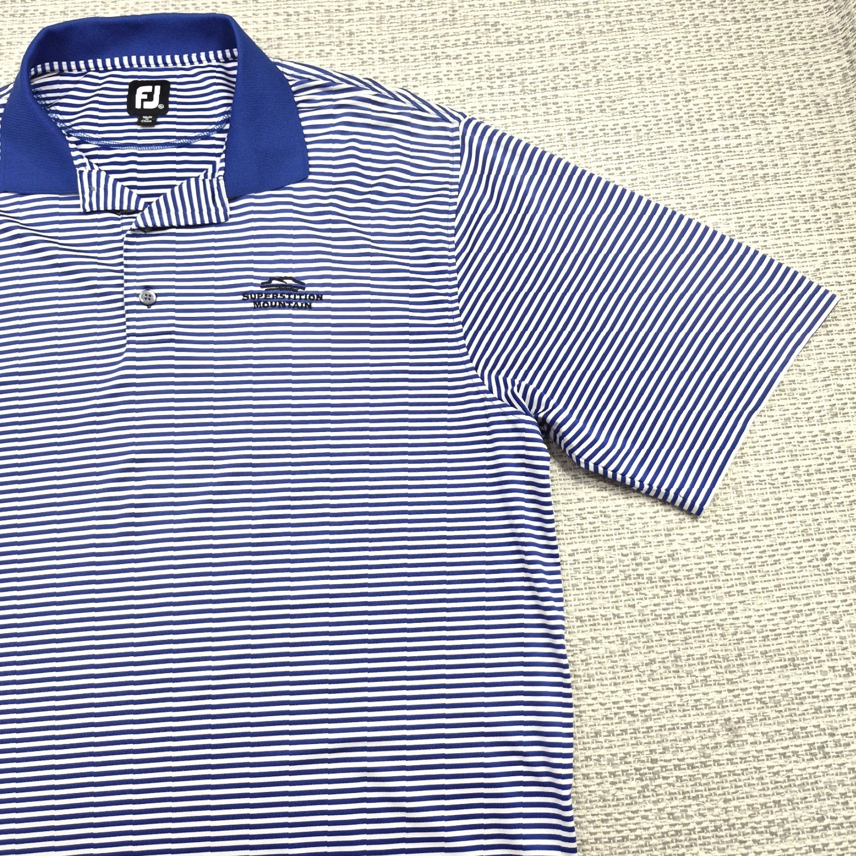 Footjoy FootJoy Polo Shirt Mens XL Striped Performance Short Sleeve Polo Golf Shirt Mens 2XL Multicolor Logo Pattern Size US XL / EU 56 / 4 - 3 Thumbnail