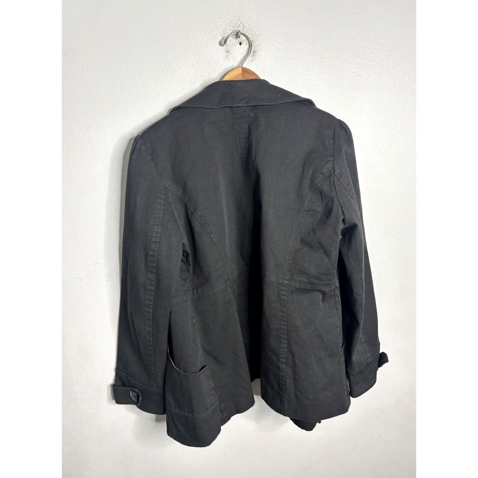 Sandro Sandro Jacket Womens Medium Black Leopard Print Lined Button Up Blazer Coat Size M / US 6-8 / IT 42-44 - 6 Thumbnail