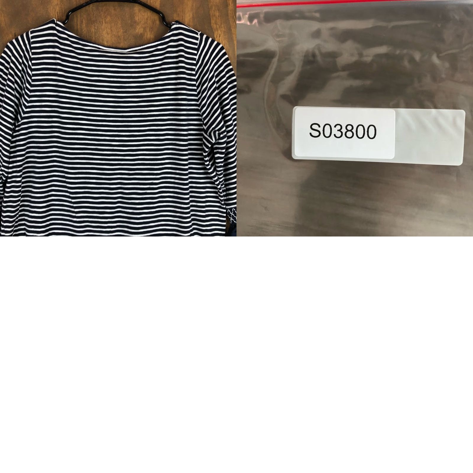 J. Jill J. Jill Blouse Striped Navy White 3/4 Sleeve Petite S Stretch Crew Neck Flared Sleeve Shirt Women Urban Casual Workwear Size S / US 4 / IT 40 - 9 Thumbnail