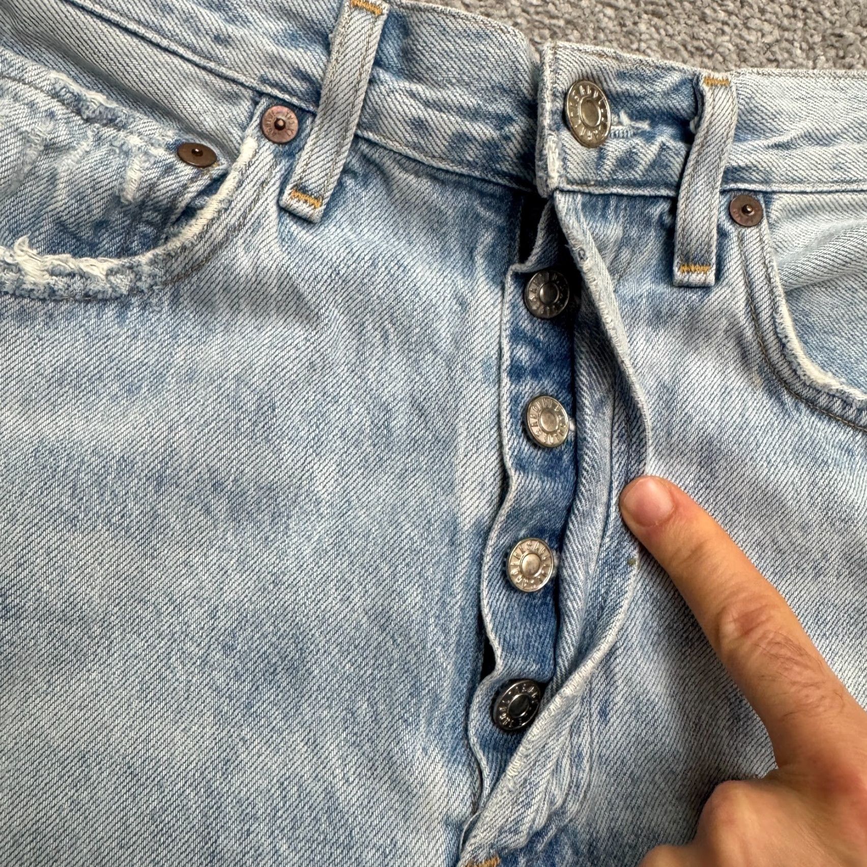 Agolde AGOLDE Jeans Womens 25 Light Wash Distressed Straight Crop High Rise Denim Pants Size 42" / US 20 - 3 Thumbnail