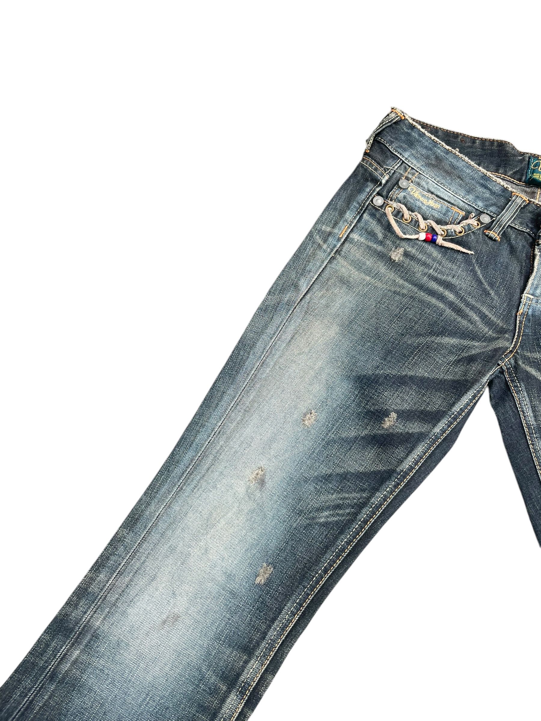 Edwin Vintage Flare Venus Jeans Distresed Denim Size 29" - 2 Thumbnail