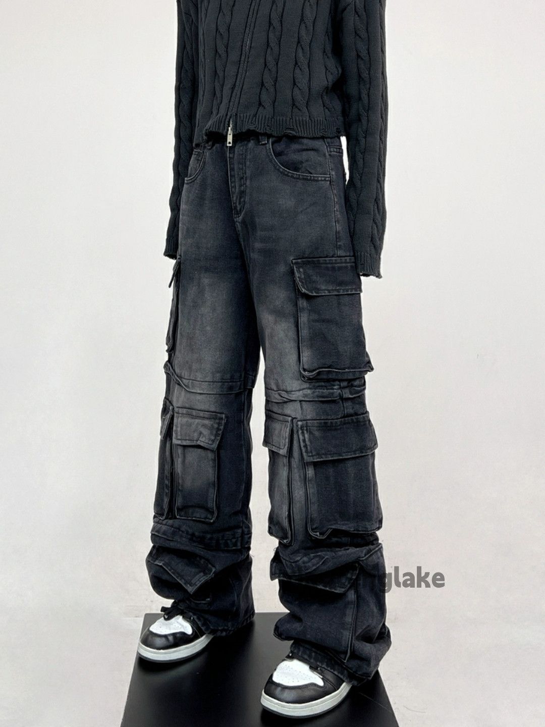 Jean × Vintage washed faded cleanfit loose baggy utility cargo pants Size US 32 / EU 48 - 2 Thumbnail