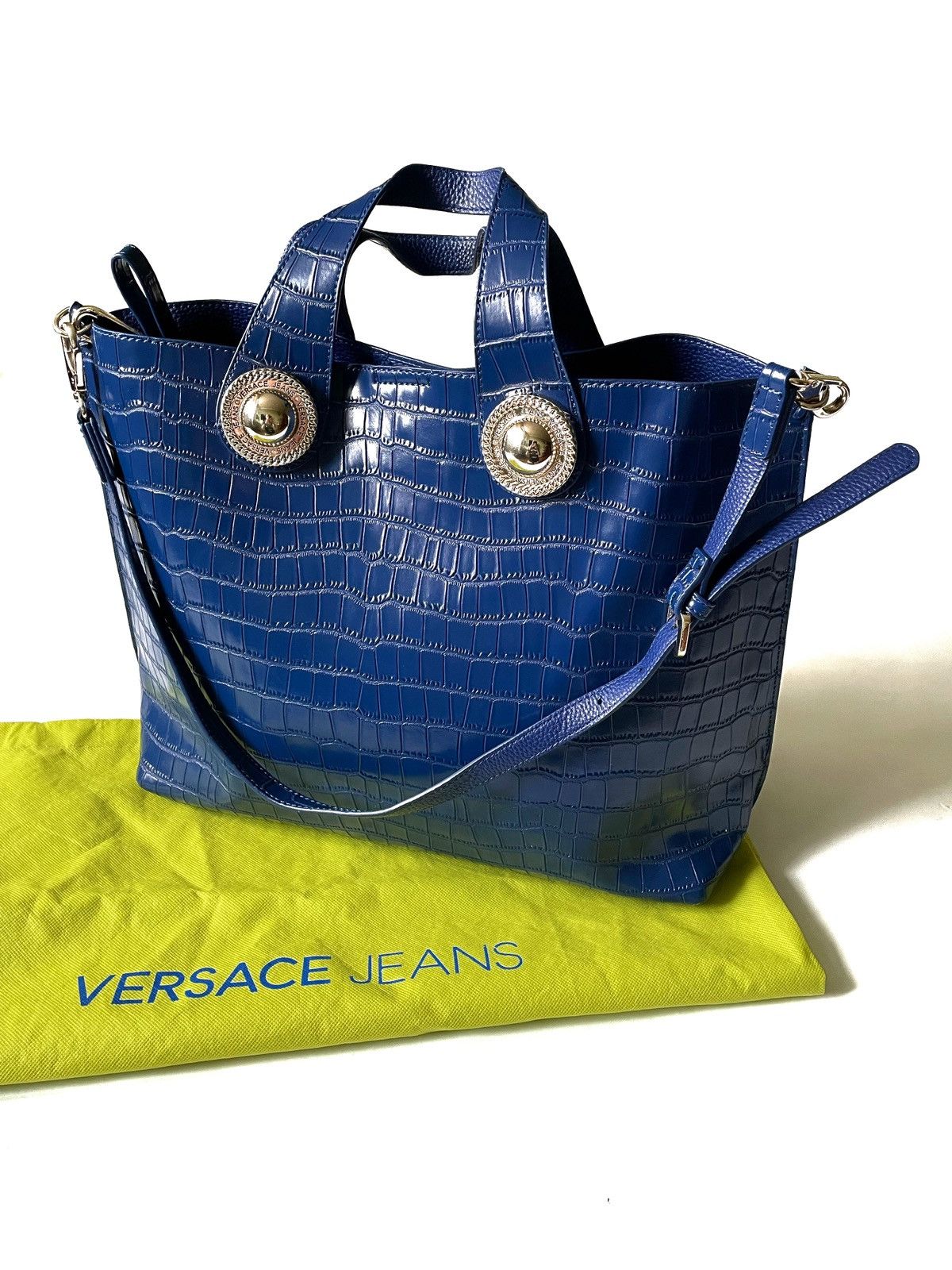 Versace Jeans Couture Versace Jeans Couture Tote Bag With Pouch Blue Color Large Size ONE SIZE - 1 Thumbnail