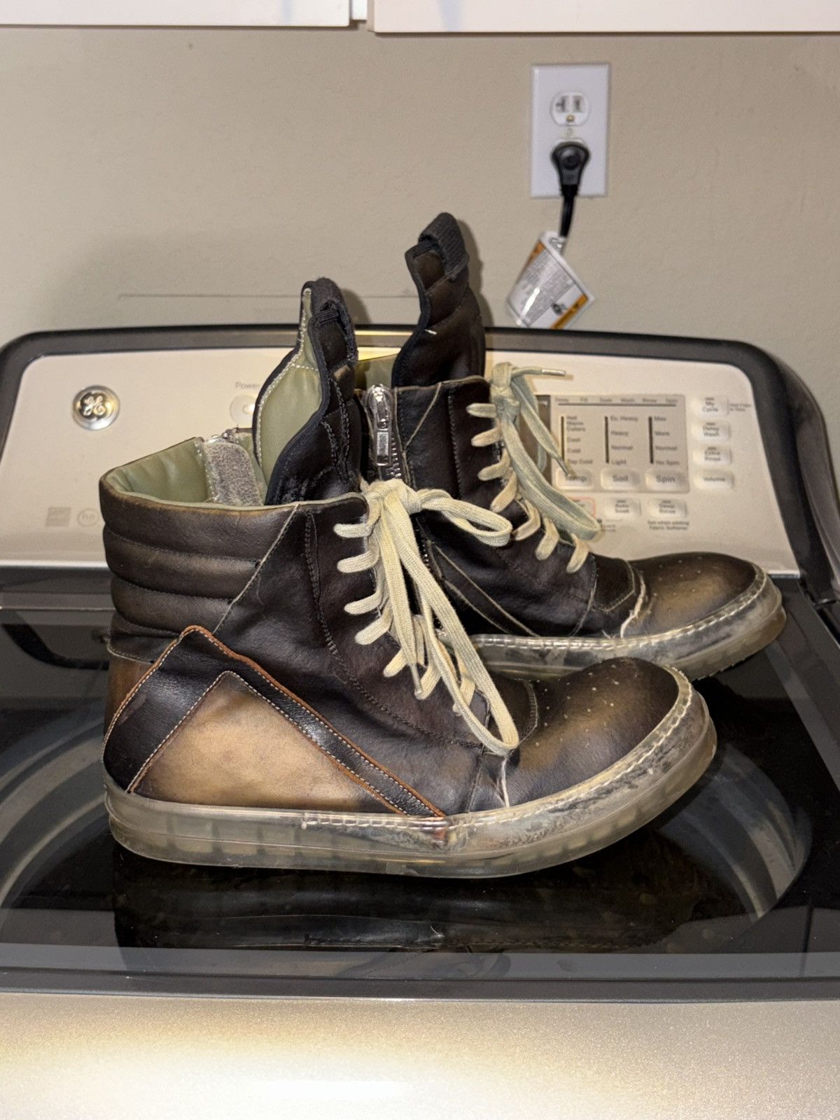 Rick Owens SS19 Babel Transparent Brown Geobaskets Size US 8.5 / EU 41-42 - 3 Thumbnail