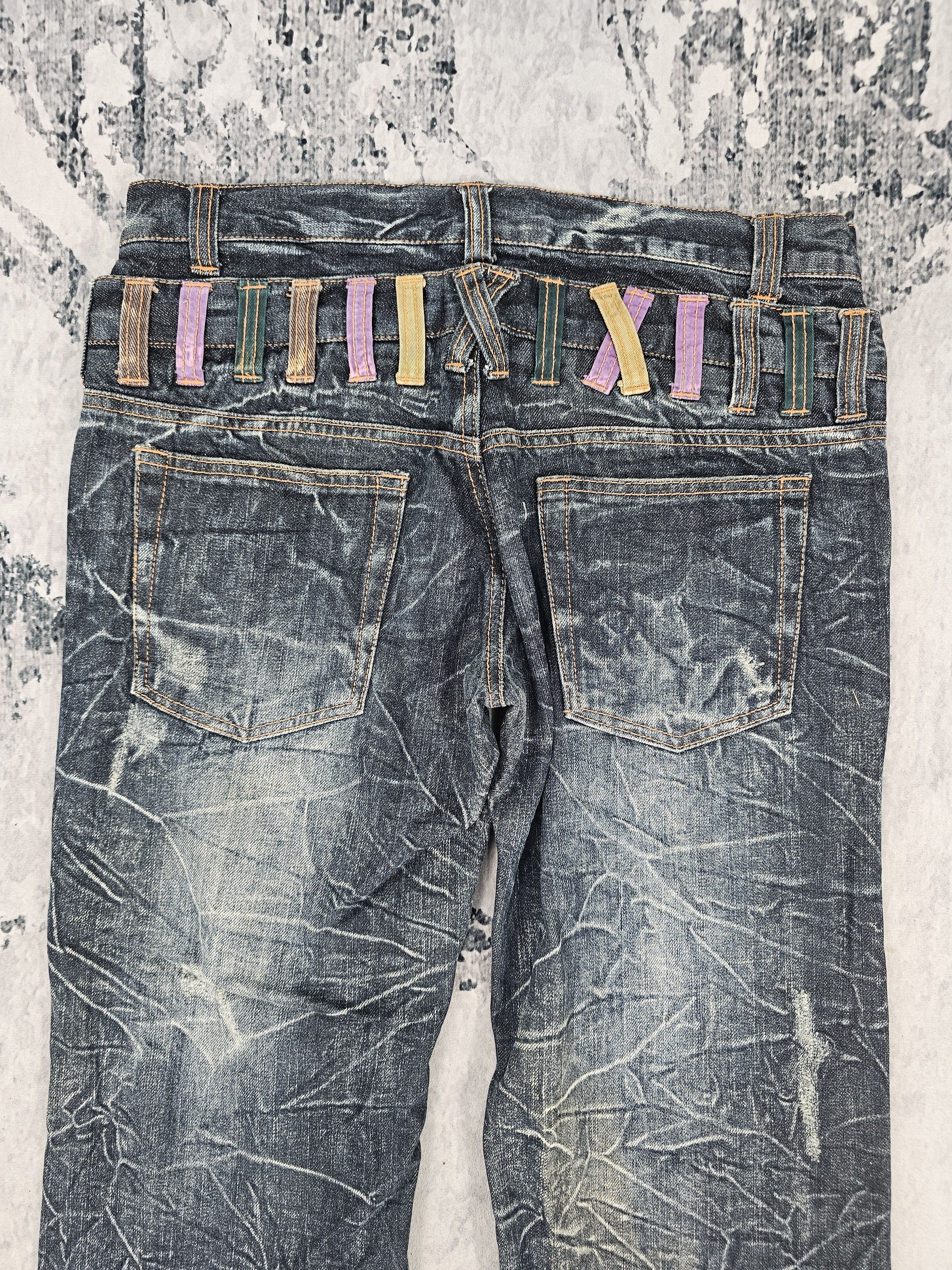 Japanese Brand NYLAUS CLOTHING Double Waist Punk Jeans JB0247 Size 32x31 Size US 32 / EU 48 - 10 Thumbnail
