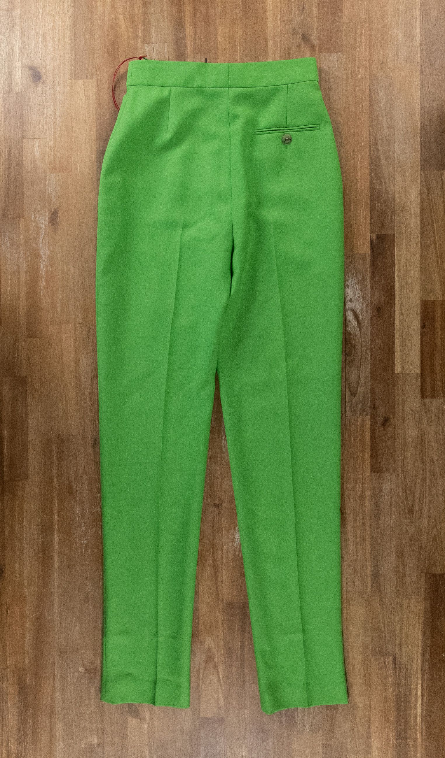 Alexander McQueen ALEXANDER MCQUEEN green wool mohair cigarette pants 4 40 q Size 27" / US 4 / IT 40 - 12 Thumbnail