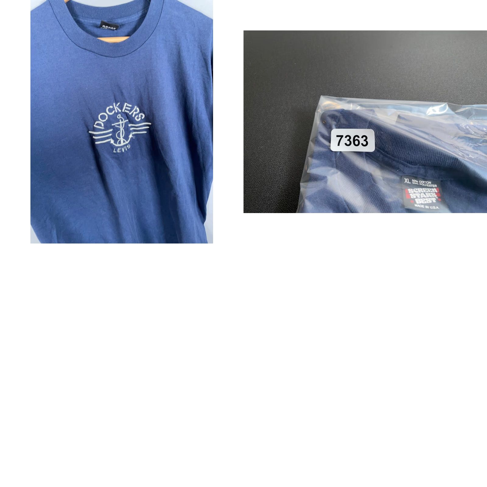 Dockers VTG Dockers x Levi's Embroidered Logo T-Shirt Adult Large Blue Single Stitch Size US L / EU 52-54 / 3 - 8 Thumbnail
