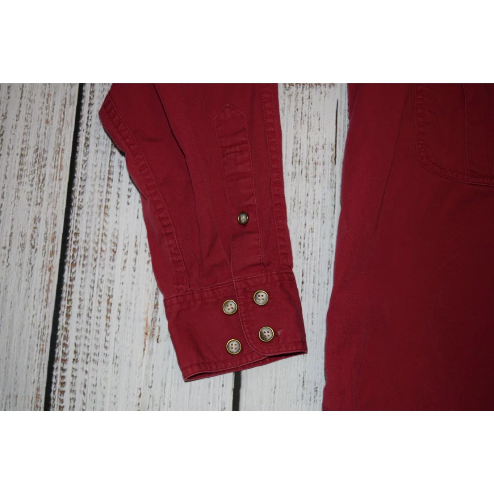 Vintage VINTAGE WOOLRICH Button-Front Shirt Mens Large Red 100% Cotton Classic Hiking Ventilated Fishing Long Sleeve Button-Up Size US L / EU 52-54 / 3 - 5 Thumbnail
