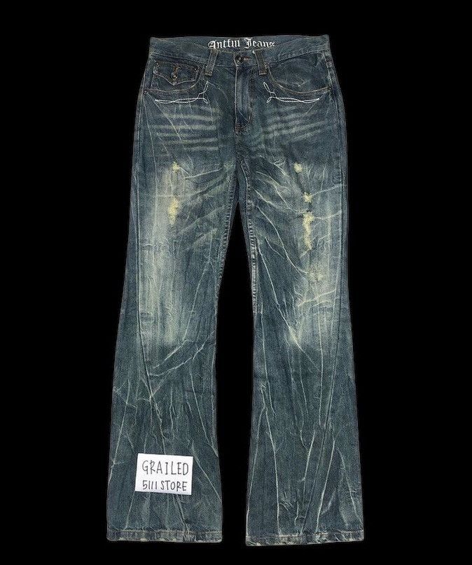 Japanese Brand FLARED⚡️⚡️TWIST DENIM BY ANTFUL JEANS Size US 31 - 1 Thumbnail