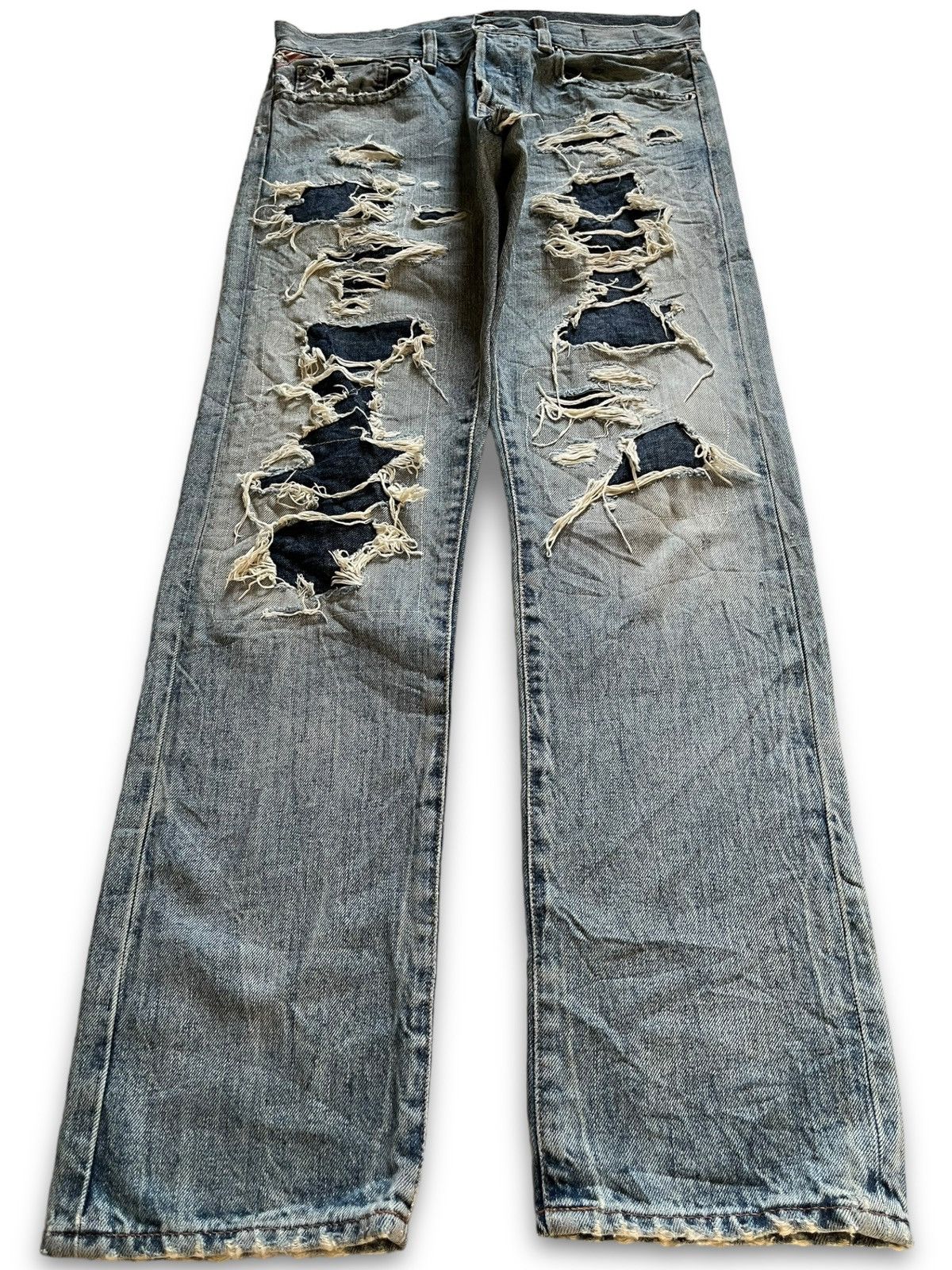 Denim & Supply Ralph Lauren Vintage D&S Ralph Lauren Bartacks Patches Distressed Jeans Size US 31 - 1 Thumbnail