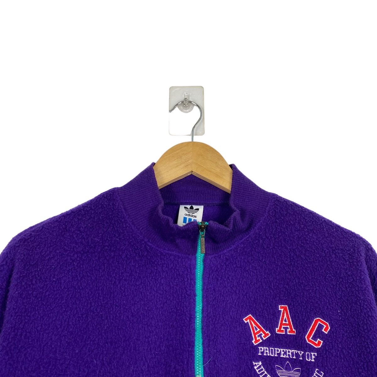Japanese Brand Vintage 80s Adidas half zipper fleece Size US L / EU 52-54 / 3 - 4 Thumbnail