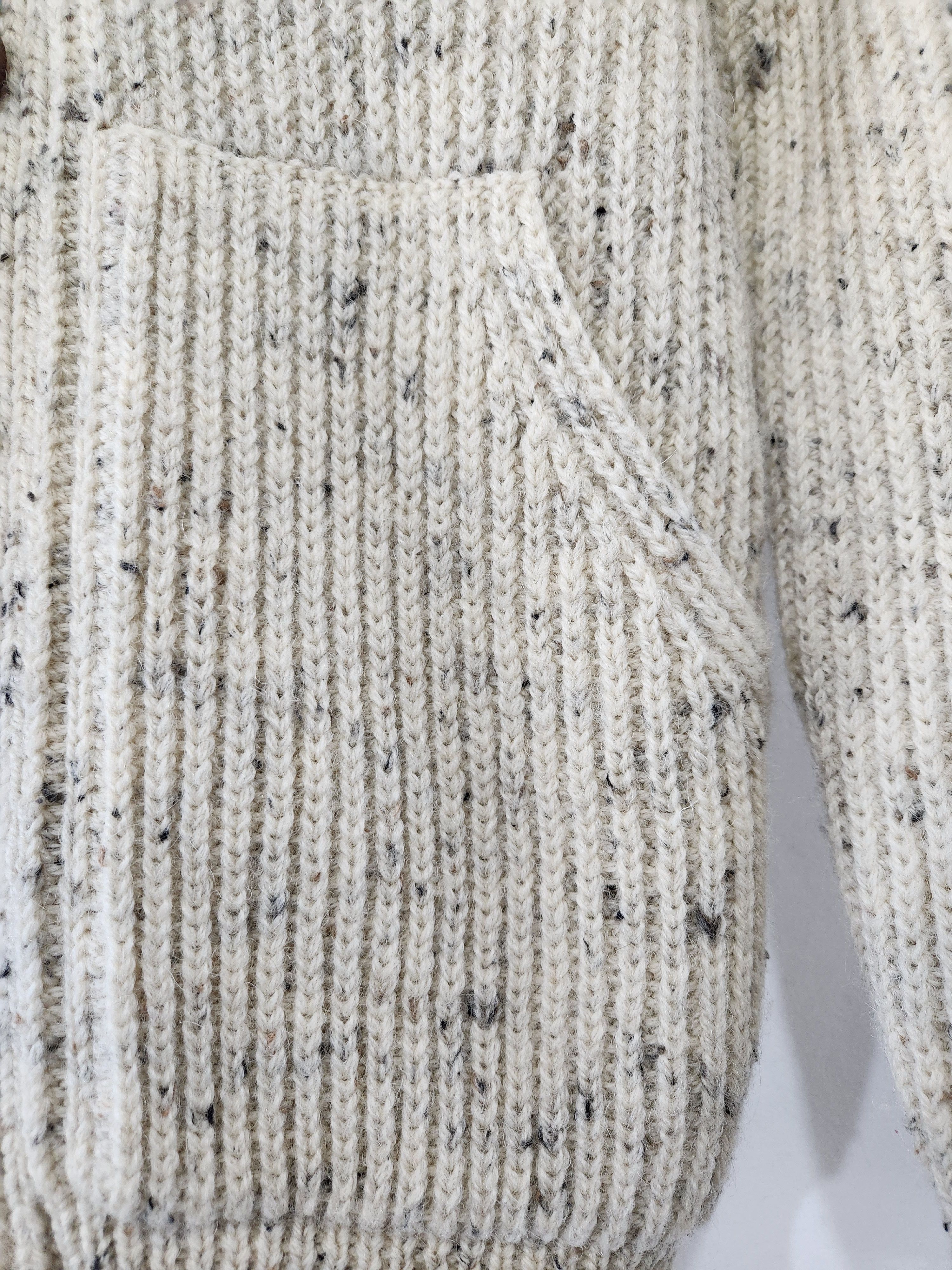 Epaulet Heirloom Ecru Nep Hooded Wool Cardigan Size US S / EU 44-46 / 1 - 5 Thumbnail