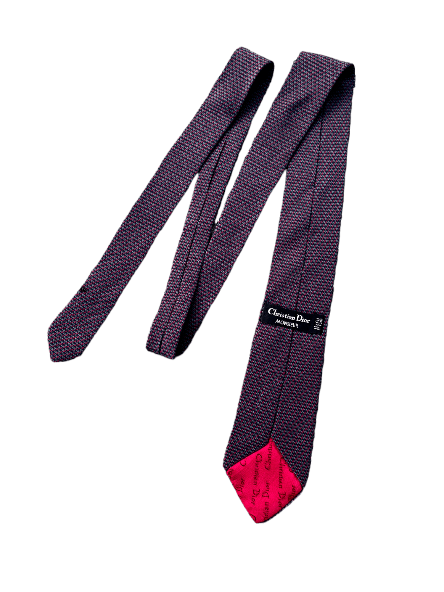 Christian Dior Monsieur × Dior 🔴 CHRISTIAN DIOR AUTHENTIC 100% SILK LUXURY FRANCE Y2K TIE Size ONE SIZE - 2 Thumbnail
