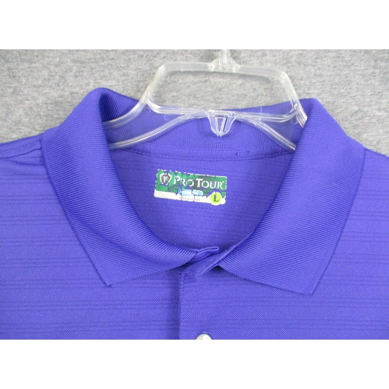 Vintage VINTAGE Pro Tour Polo Shirt Large Men's Coolplay Golf Collared Purple Solid Short Sleeve Size US L / EU 52-54 / 3 - 2 Thumbnail