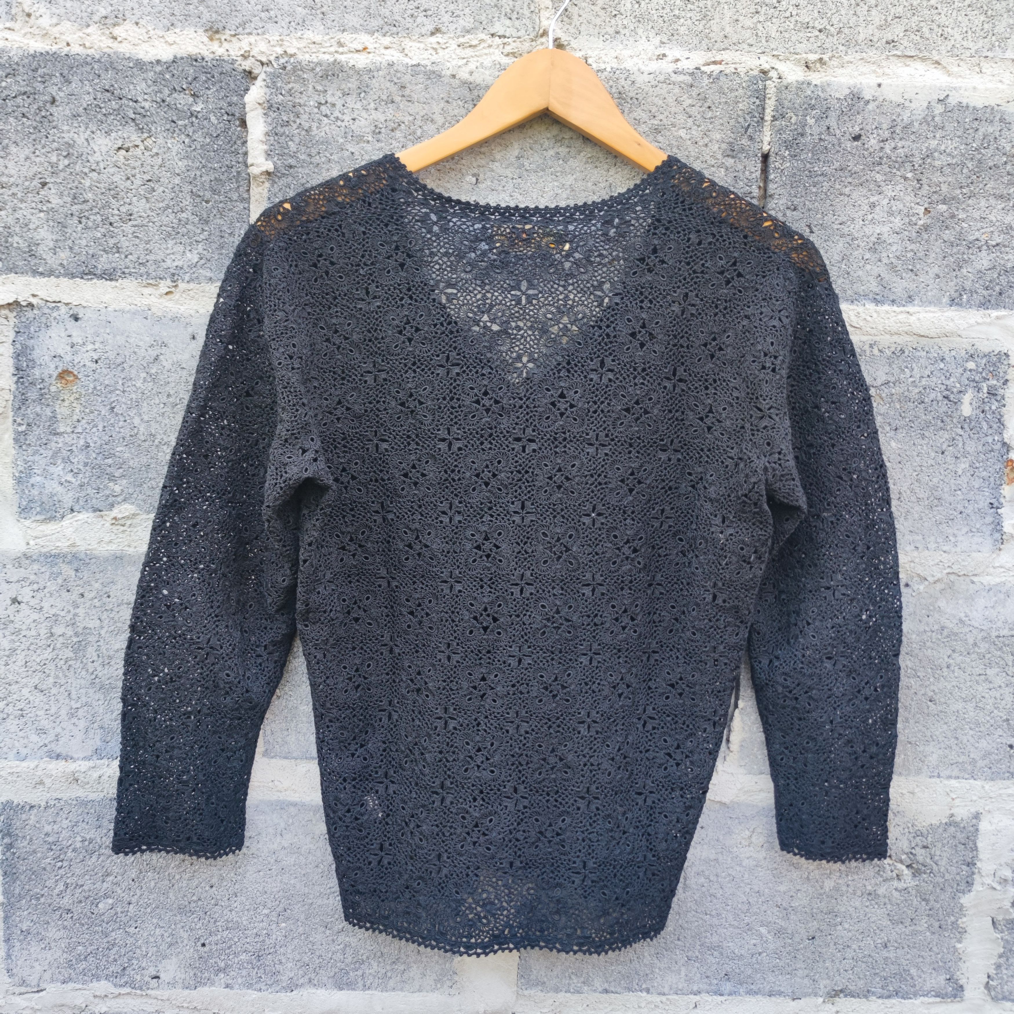 Vintage Vintage Shanghai Cotton Crochet Cardigan Size M / US 6-8 / IT 42-44 - 2 Thumbnail