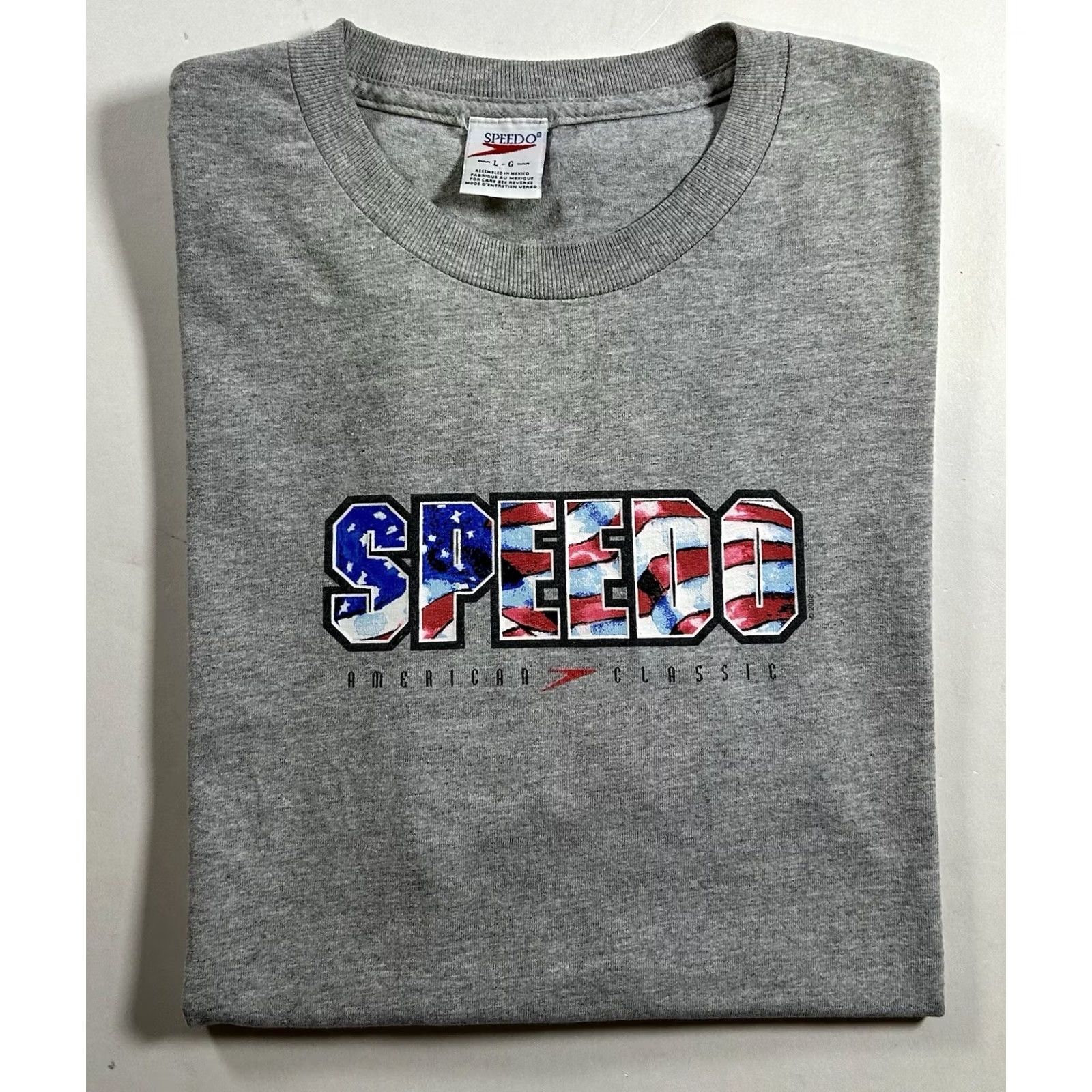 Speedo VINTAGE Speedo American Classic 2002 Swim T-Shirt Large Gray USA Size US L / EU 52-54 / 3 - 2 Thumbnail