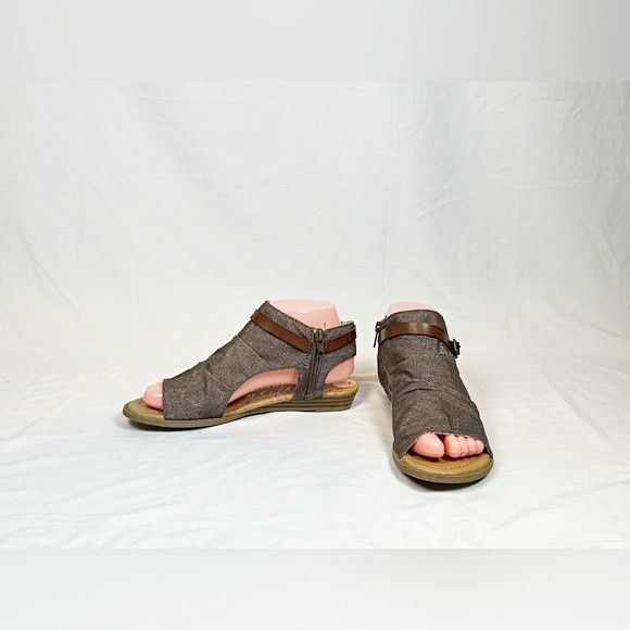 Other Blowfish Malibu Balla Brown Canvas Leather Gladiator Sandals Size US 7 / IT 37 - 2 Thumbnail