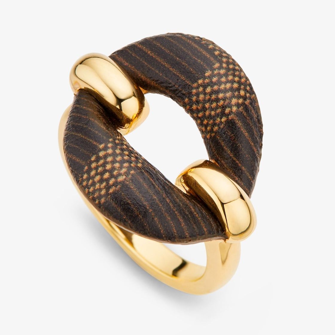 Fendi o1s1wg110226 Size : OS / Filo Ring in Gold/Brown Size ONE SIZE - 2 Thumbnail