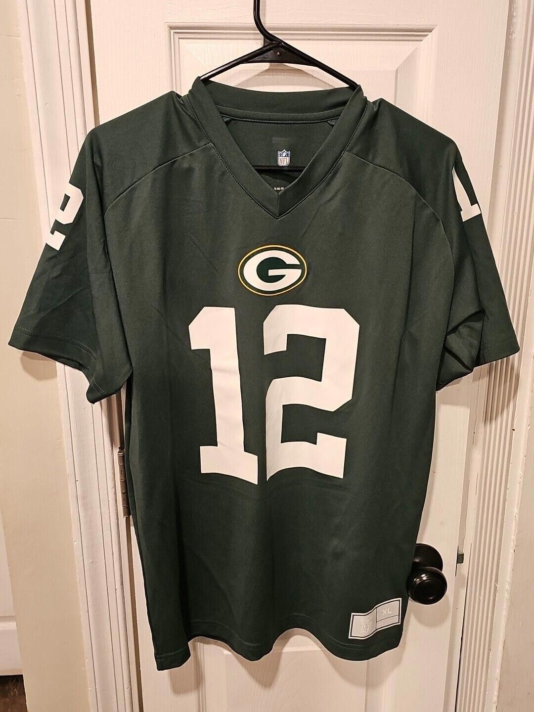 NFL Green Bay Packets NFL Football Jersey (#12 Rodgers) Youth XL Size ONE SIZE - 1 Thumbnail