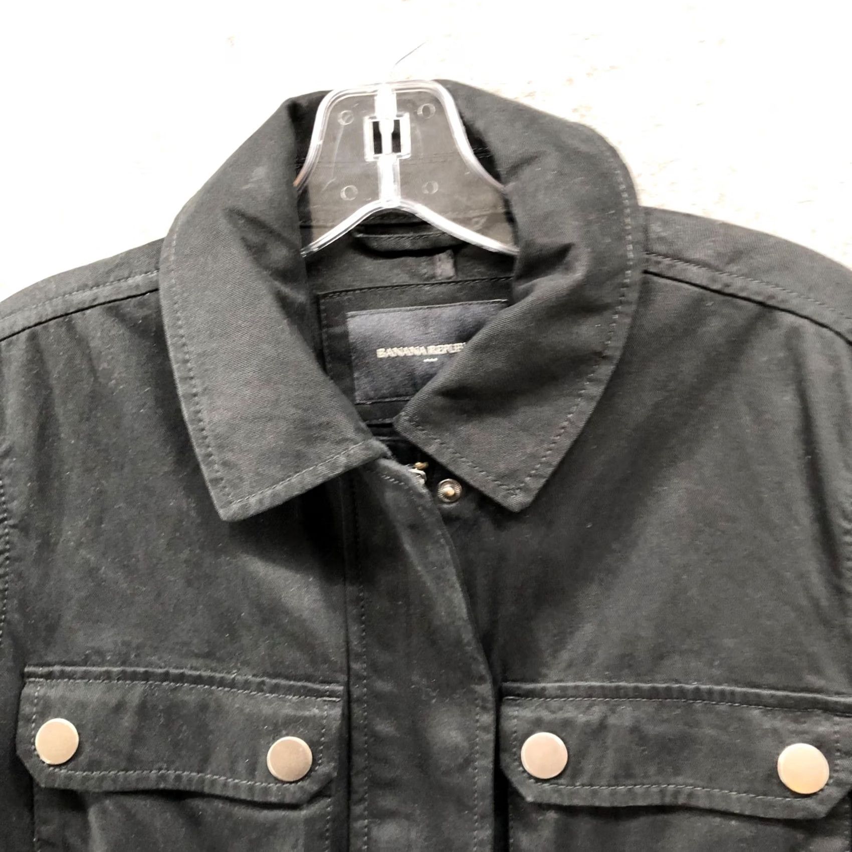 Banana Republic Banana Republic Utility Tie Waist Jacket Womens XSP Black Cotton Twill Chore Size XS / US 0-2 / IT 36-38 - 5 Thumbnail
