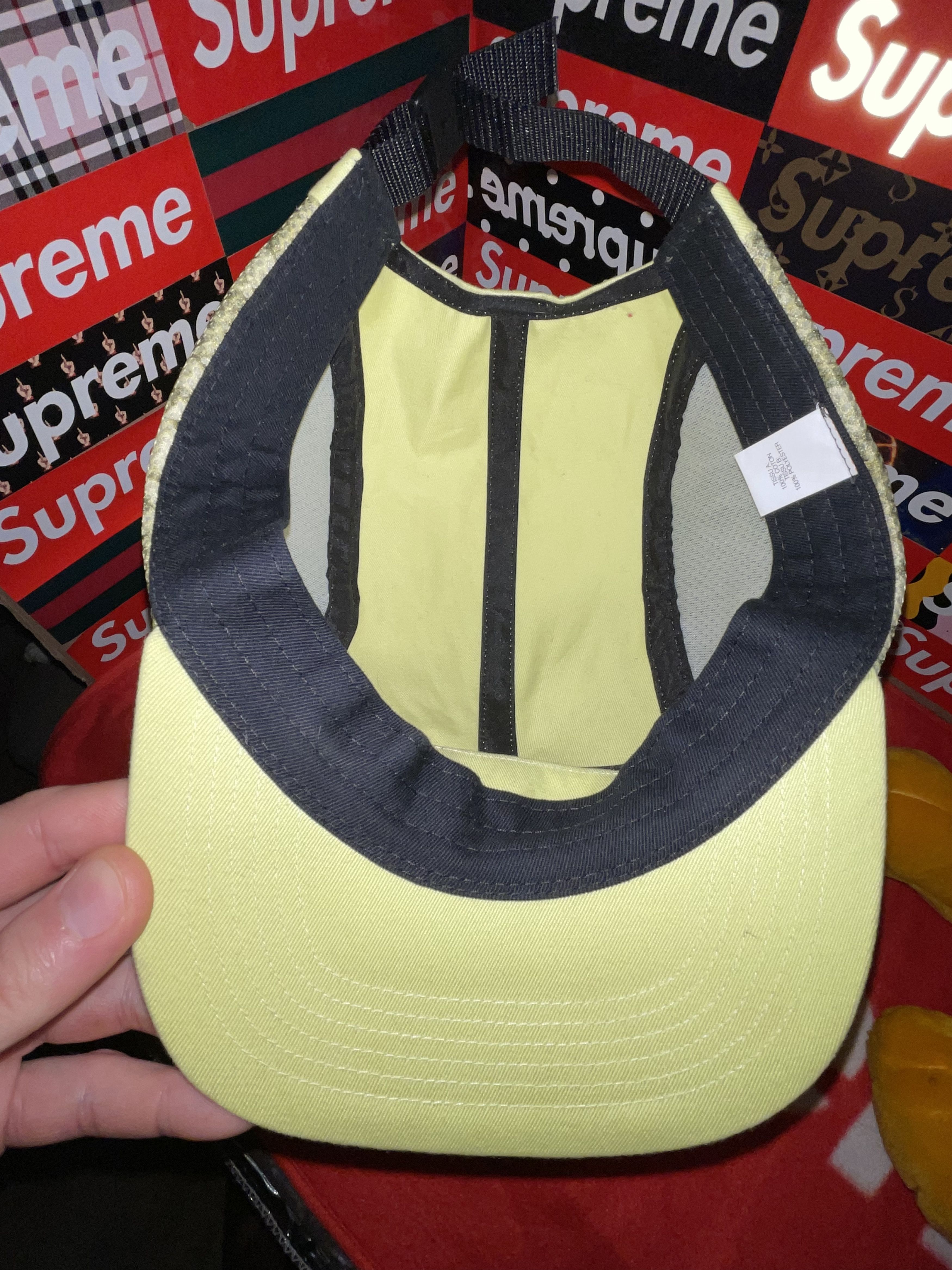 Supreme Supreme Snakeskin Mesh Camp Cap Pale Green SS20 Size ONE SIZE - 7 Thumbnail