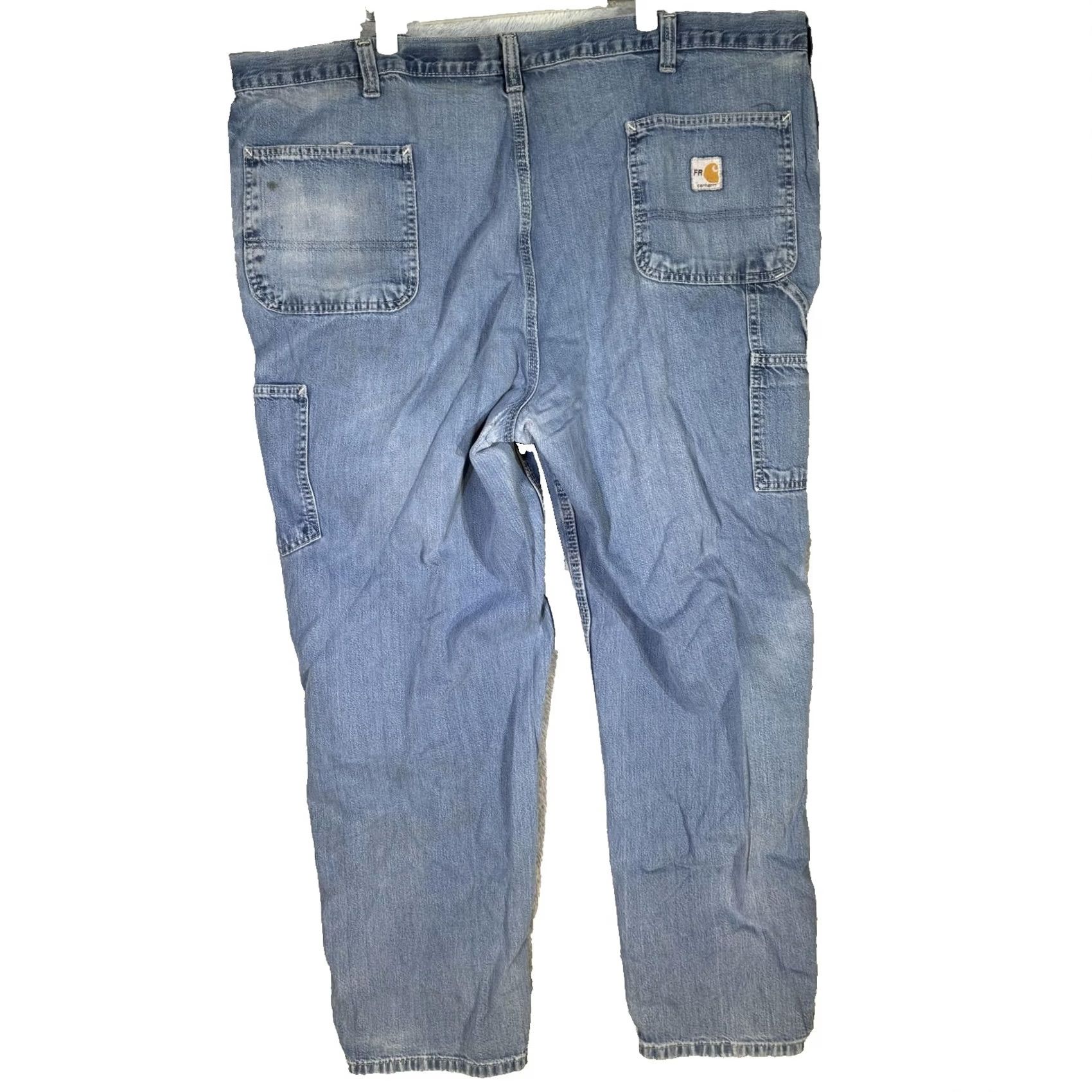 Carhartt VINTAGE Carhartt FR Jeans Mens 46x32 Blue Flame Resistant Carpenter Workwear FR Jeans Size US 30 / EU 46 - 2 Thumbnail