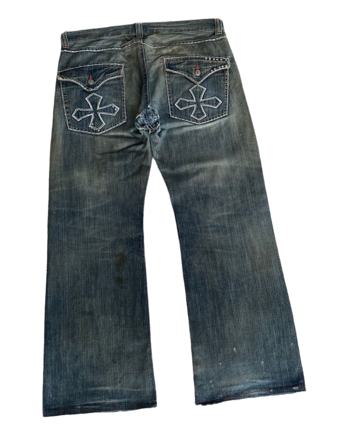 Other FLARE BAGGY RUSTY DISTRESS DENIM INDEPENDENT TRUCK CO JEANS Size US 40 / EU 56 - 4 Thumbnail