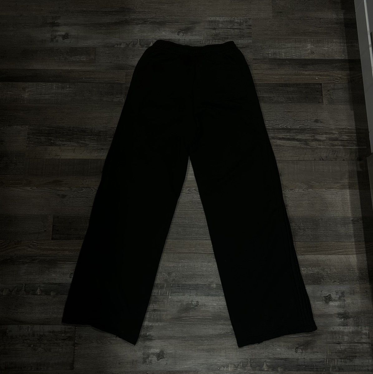 Designer Trendy Black Wide Leg Sweatpants Size US 34 / EU 50 - 2 Thumbnail