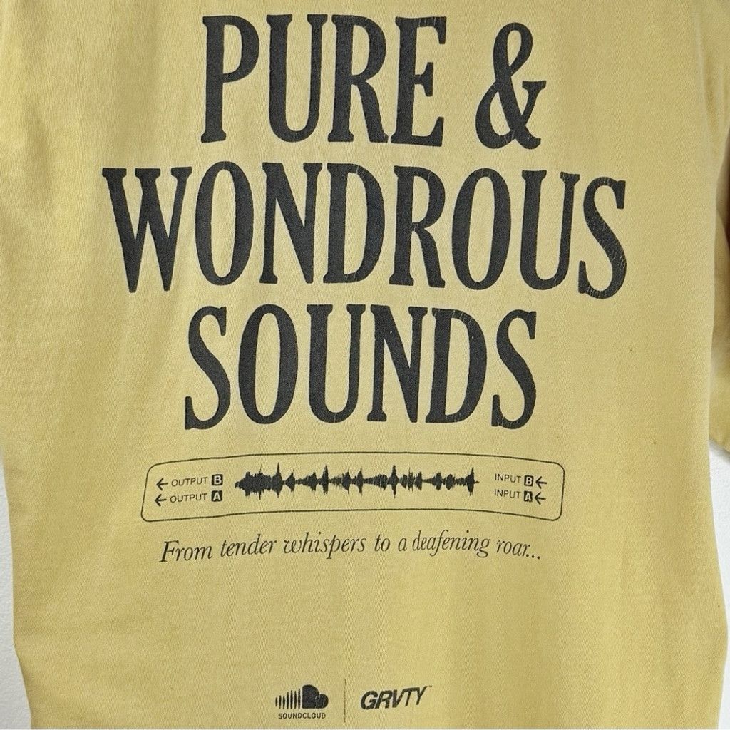 Other SOUNDCLOUD x GRVTY MUSIC Mens Mute Mustard Graphic T-Shirt M Size US M / EU 48-50 / 2 - 6 Thumbnail