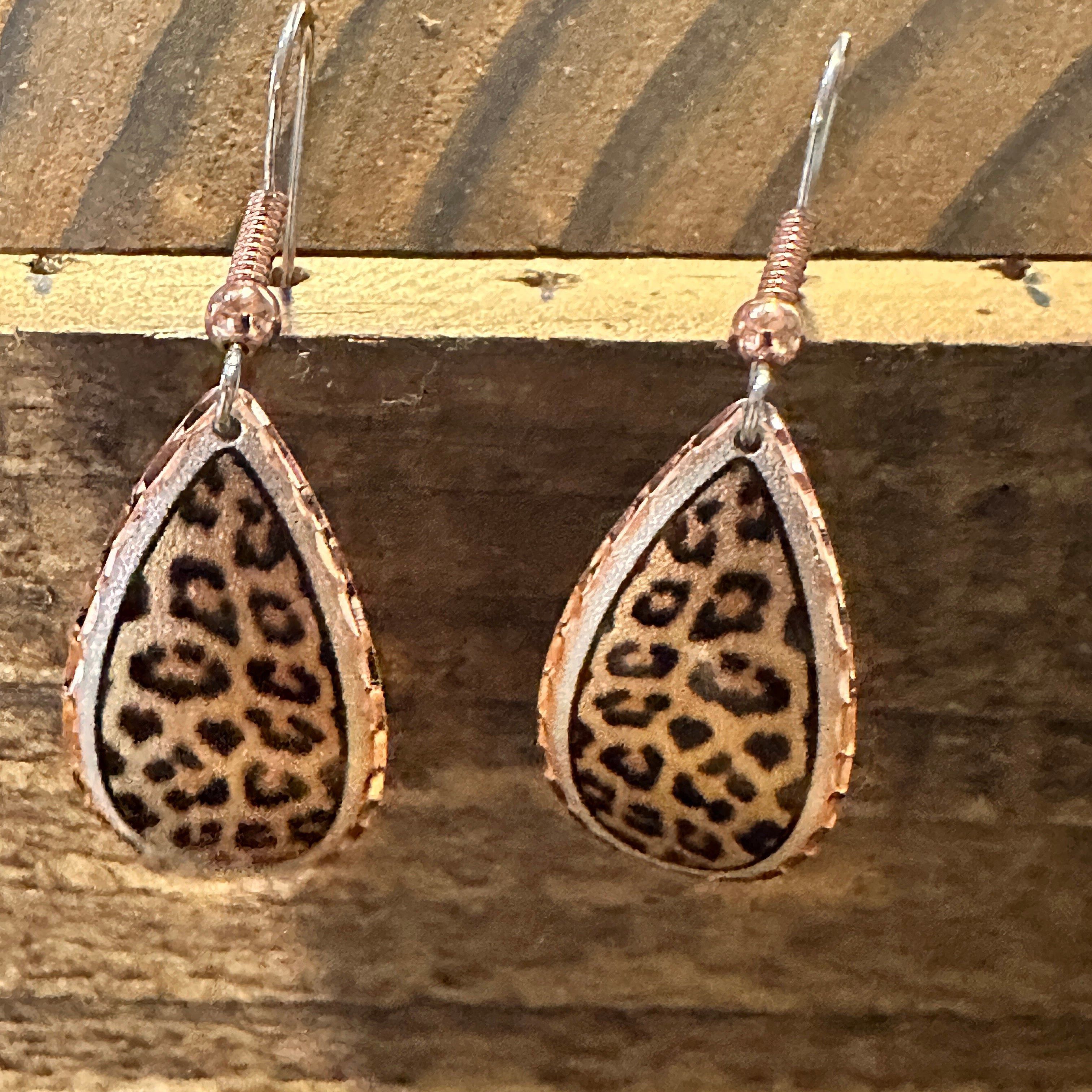 Other Handmade Boho Copper Earrings, Leopard Wire Drop Earrings, G Size ONE SIZE - 2 Thumbnail